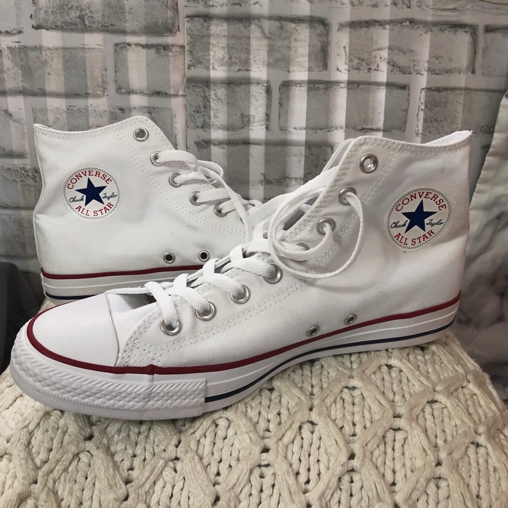 Converse White High Top Chuck Taylor 9.5m/11.5w